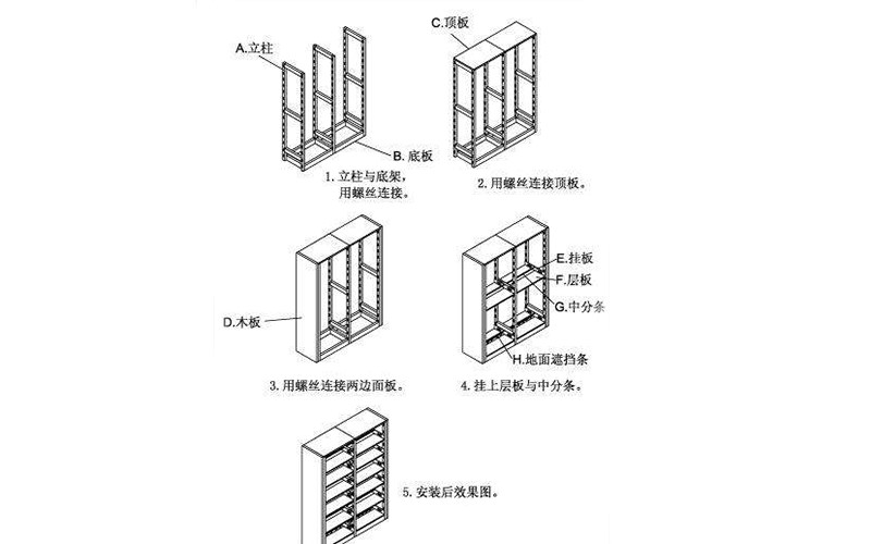 瑞好科技鋼制書(shū)架安裝與使用說(shuō)明